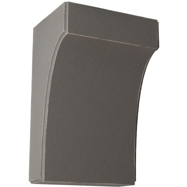 Ekena Millwork 5 1/4"W x 4"D x 8"H Clarksville Wood Vintage Decor Bracket, Reclaimed Grey BKTWD05X04X08CVGY - main